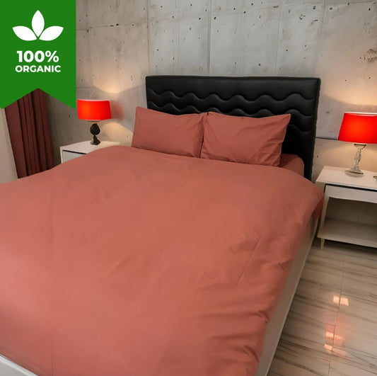 Mattone Çift Kişilik Nevresim Takımı %100 Pamuk - Yeşil Beyaz - 1 Çarşaf 1 Nevresim 2 Yastık Kılıfı